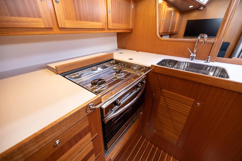 The customisable galley of a Faurby 420